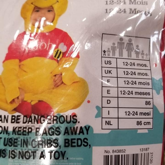 Winnie the pooh costume NWT - Picture 4 of 4